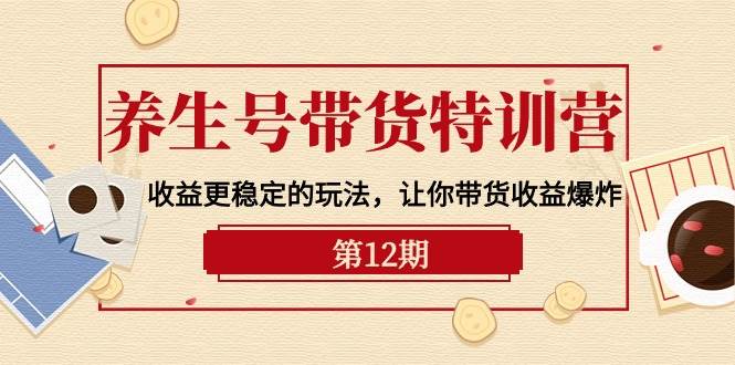养生号带货特训营【12期】收益更稳定的玩法，让你带货收益爆炸-9节直播课-翌晨科技网