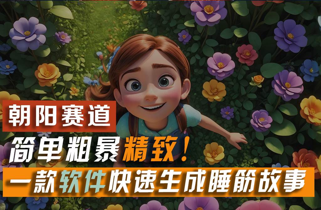 利用一款软件5分钟一条爆款睡前故事，简单粗暴精致！小白月入2w+-翌晨科技网