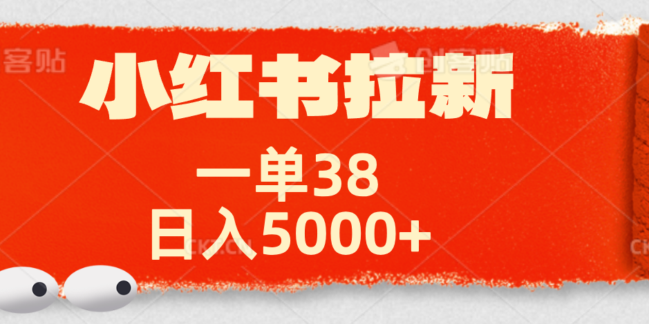 小红书拉新项目，一单38元！日入5000+【揭秘】-翌晨科技网
