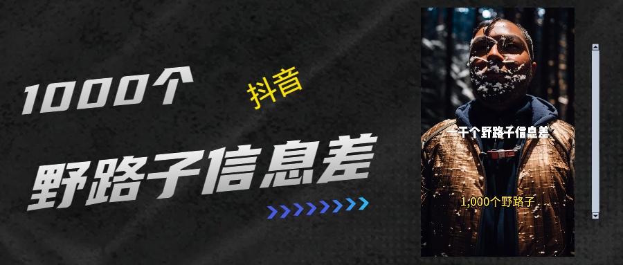 抖音一千个野路子信息差最新玩法教程引流＋变现的玩法具体拆解-翌晨科技网