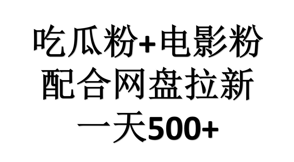 吃瓜粉+电影粉+网盘拉新=日赚500，傻瓜式操作，新手小白2天赚2700-翌晨科技网
