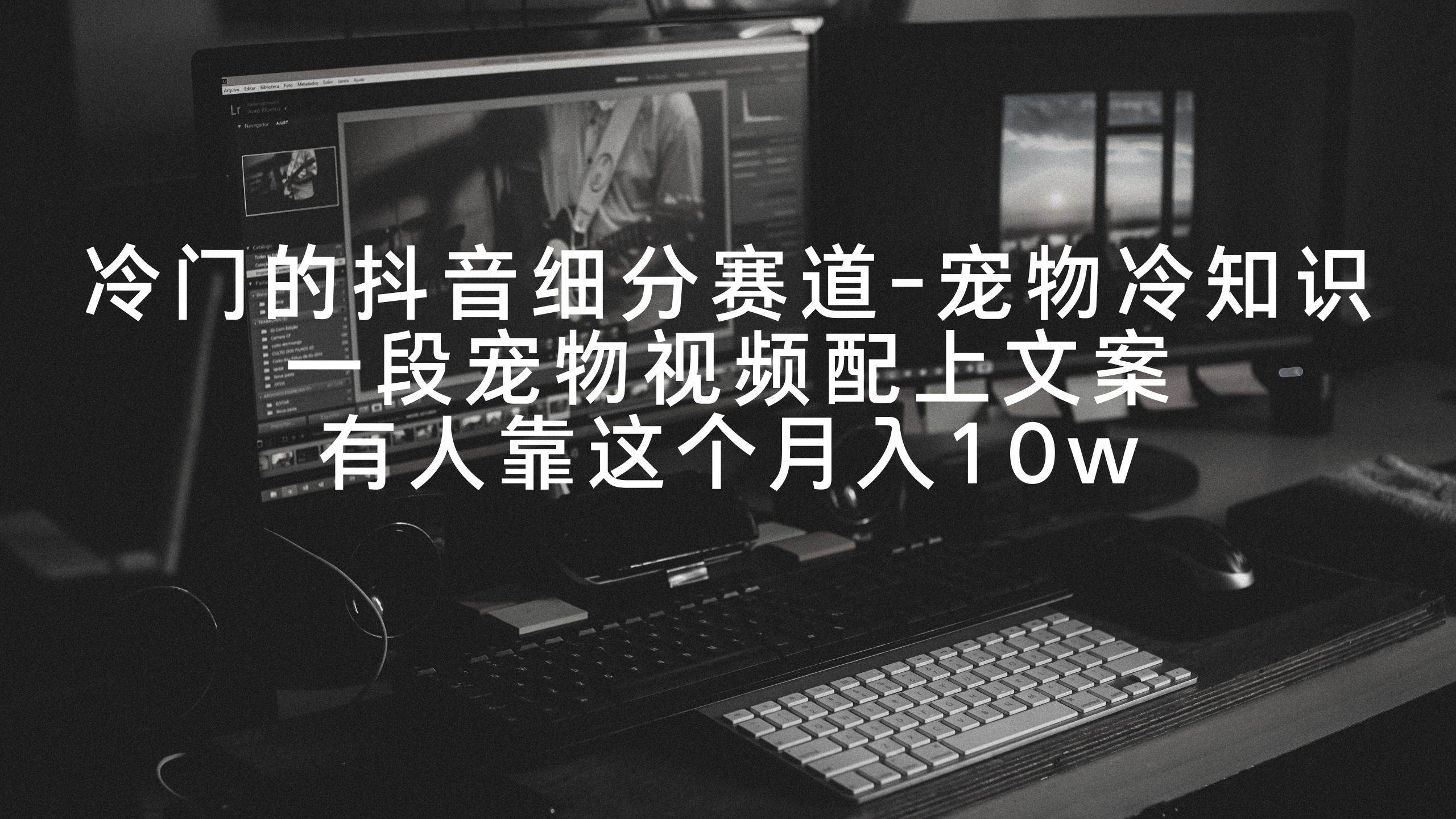 冷门的抖音细分赛道-宠物冷知识，一段宠物视频配上文案，有人靠这个月入10w-翌晨科技网