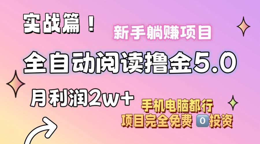小说全自动阅读撸金5.0 操作简单 可批量操作 零门槛！小白无脑上手月入2w+-翌晨科技网