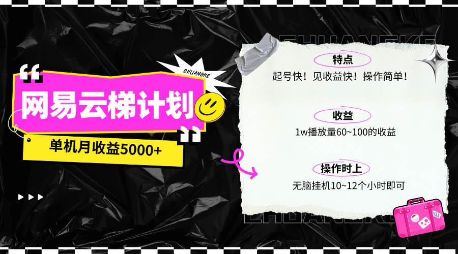 最新网易云梯计划网页版，单机月收益5000+！可放大操作-翌晨科技网