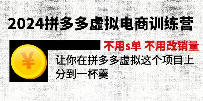 2024拼多多虚拟电商训练营 不s单 不改销量  做虚拟项目分一杯羹(更新10节)-翌晨科技网