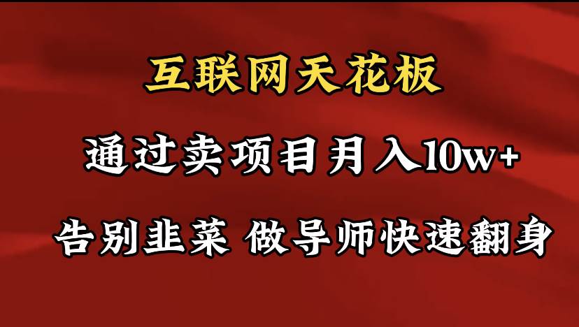 导师训练营互联网的天花板，让你告别韭菜，通过卖项目月入10w+，一定要...-翌晨科技网