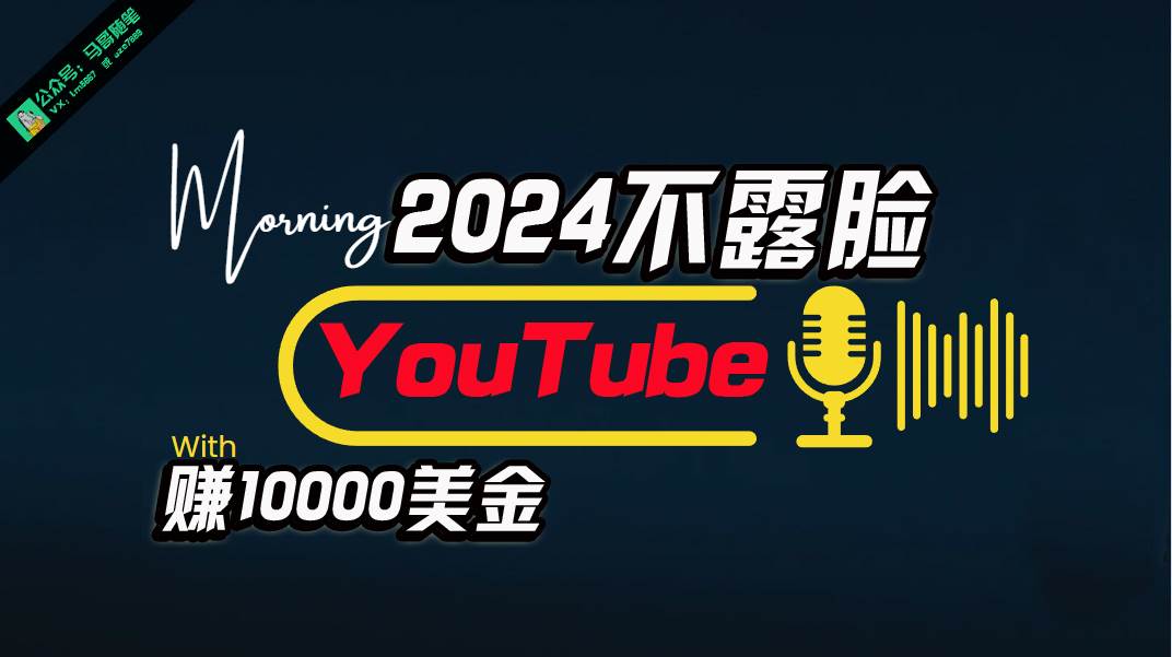 AI做不露脸YouTube赚$10000月，傻瓜式操作，小白可做，简单粗暴-翌晨科技网