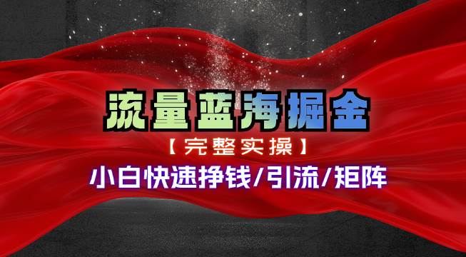 热门赛道掘金_小白快速入局挣钱，可矩阵【完整实操】-翌晨科技网