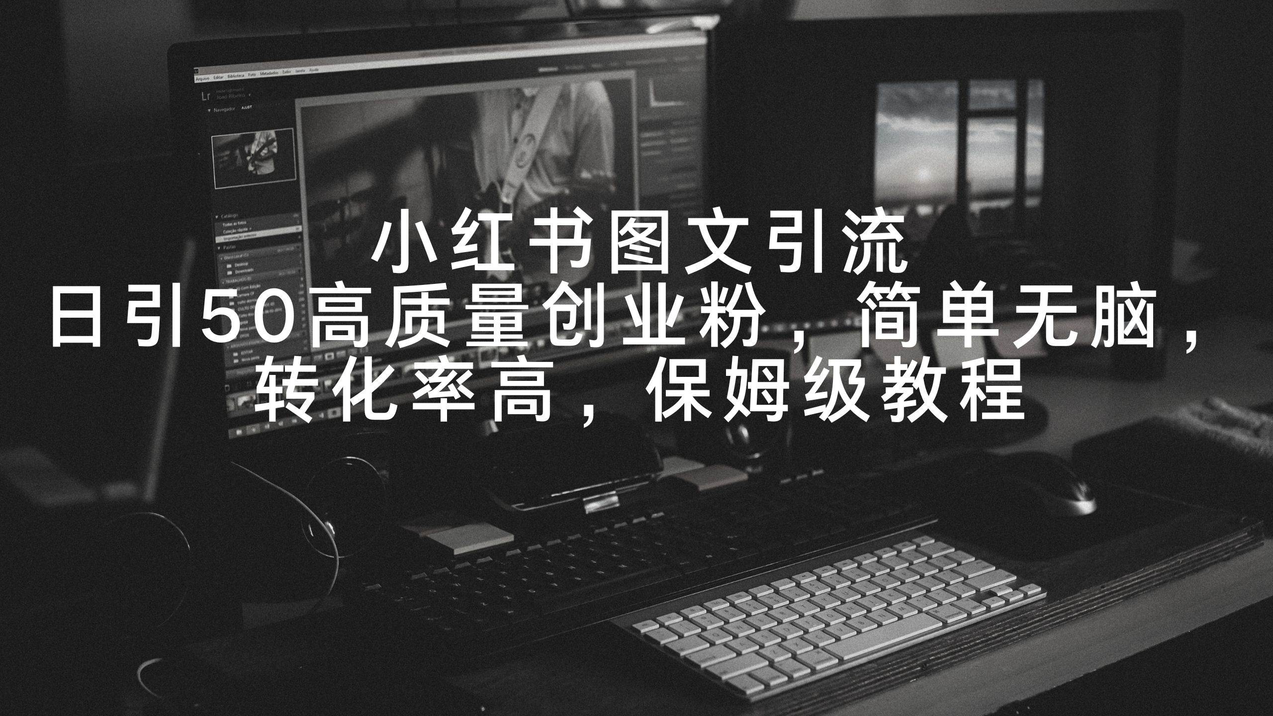 小红书图文引流，日引50高质量创业粉，简单无脑，转化率高，保姆级教程-翌晨科技网