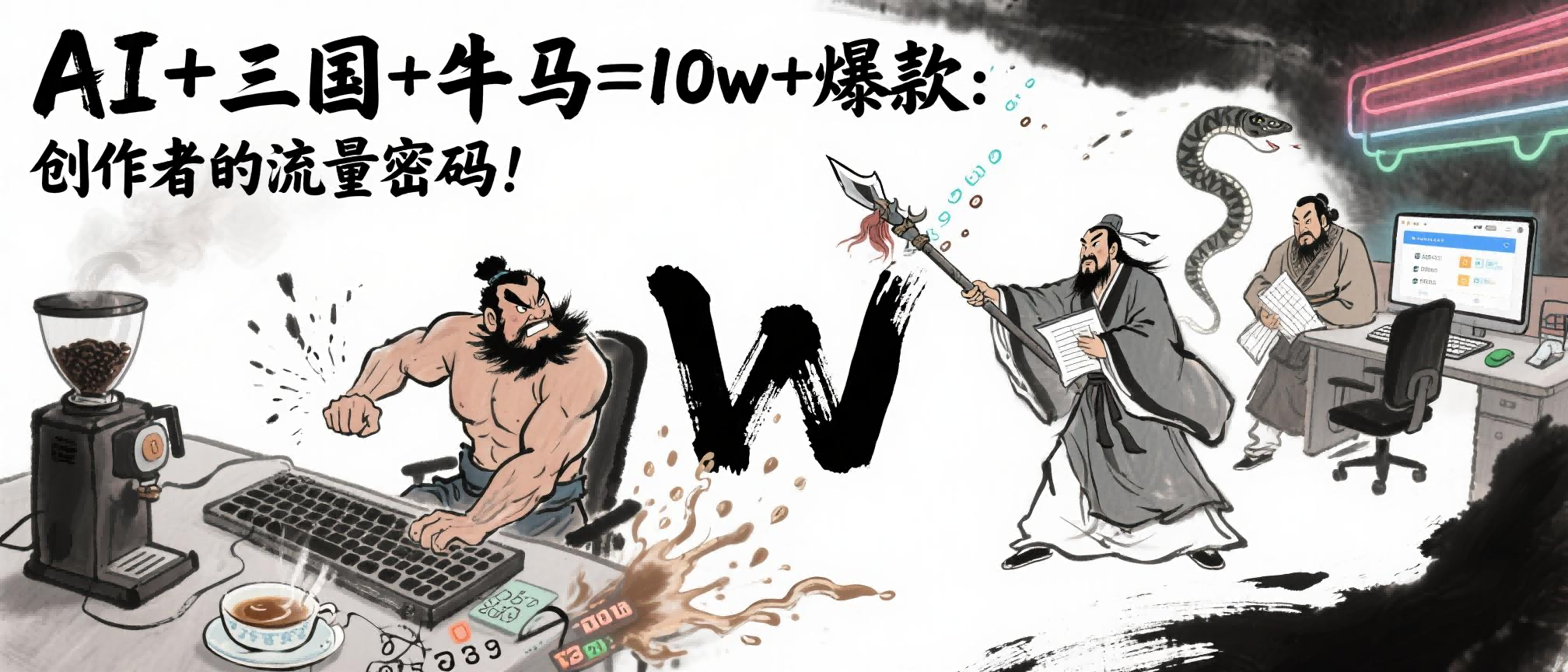 AI+三国+牛马=10w+爆款：创作者的流量密码！-翌晨科技网