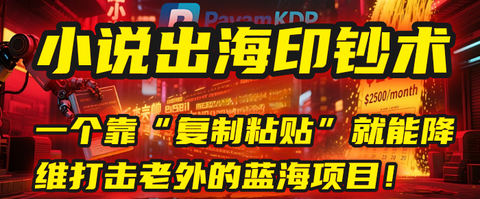 小说出海印钞术：一个靠“复制粘贴”就能降维打击老外的蓝海项目！-翌晨科技网