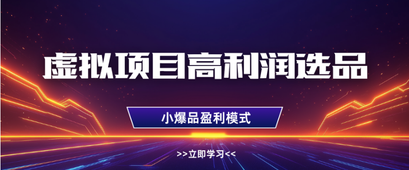淘宝虚拟店铺高利润玩法，高客单选品技巧，单店月入1W+-翌晨科技网