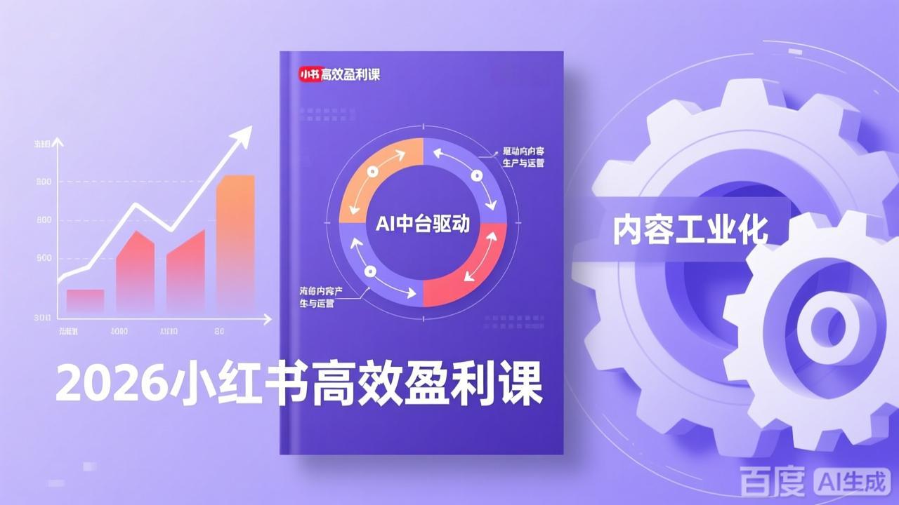 2026小红书高效盈利课，流量双引擎+内容工业化+AI中台驱动，构建可复制的千万级营收模型-翌晨科技网