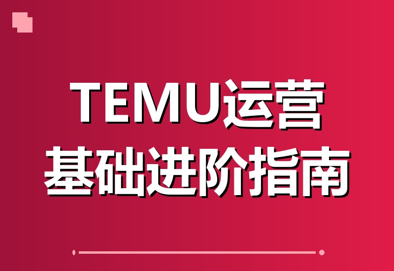 TEMU运营全攻略（入门到精通）：从合规入驻、选品核价到活动申报，手把手教你打造稳定盈利店铺-翌晨科技网