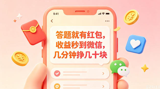 答题就有红包，收益秒到微信，几分钟挣几十块，学生党上班族宝妈都可以玩【揭秘】-翌晨科技网
