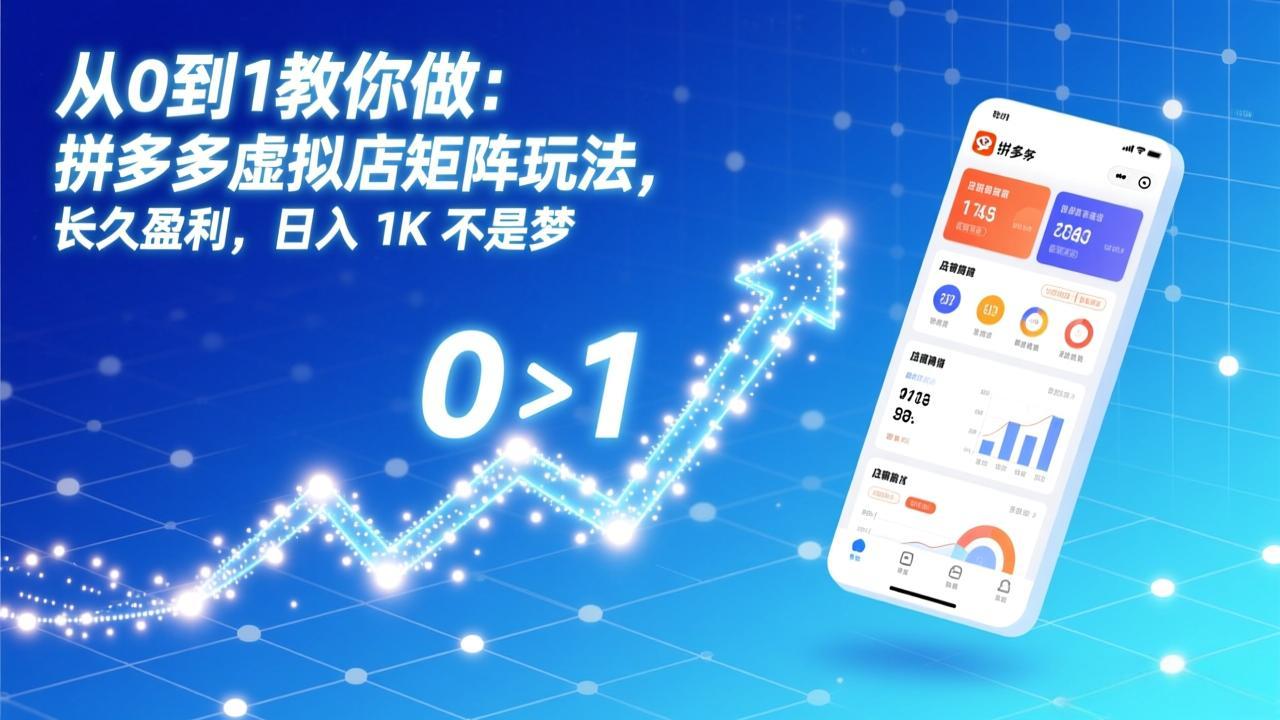 （17205期）从0到1教你做：拼多多虚拟店矩阵玩法，长久盈利，日入 1K 不是梦-翌晨科技网