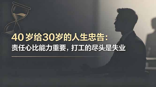 （18769期）付费文章：40岁给30岁的人生忠告：责任心比能力重要，打工的尽头是失业-翌晨科技网