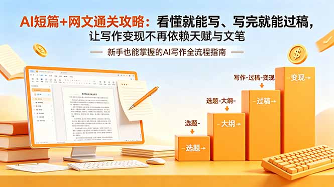 （18486期）AI短篇+网文通关攻略-更新4月：看懂就能写、写完就能过稿，让写作变现不再依赖天赋与文笔-翌晨科技网