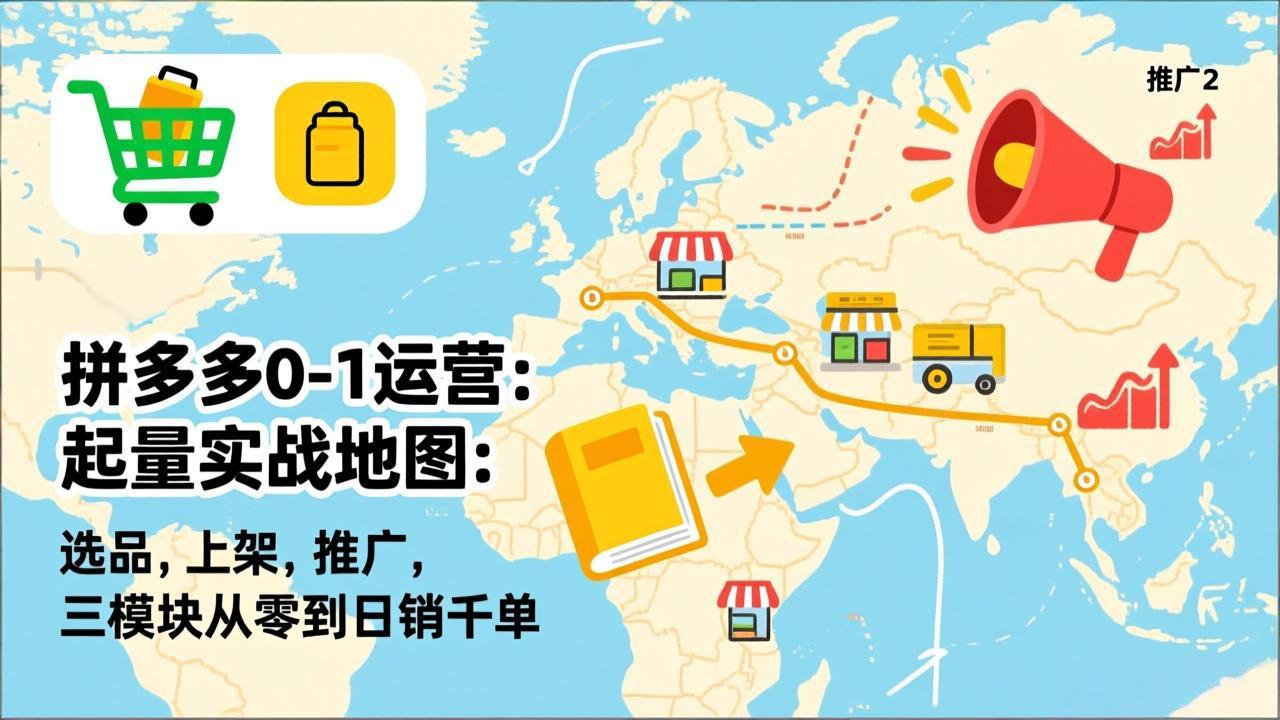 （17085期）拼多多0-1运营：起量实战地图：选品，上架，推广，三模块从零到日销千单-翌晨科技网