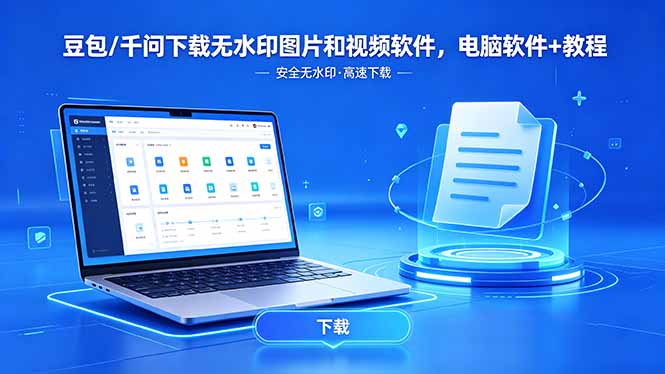 （18456期）豆包/千问下载无水印图片和视频软件，电脑软件+教程-翌晨科技网