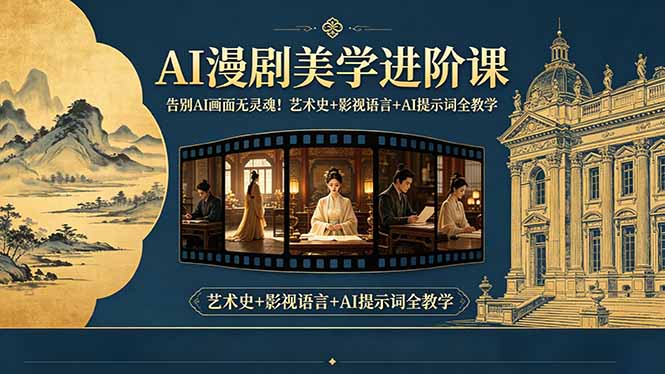 （18802期）告别AI画面无灵魂！AI漫剧美学进阶课-更新，艺术史+影视语言+AI提示词全教学-翌晨科技网