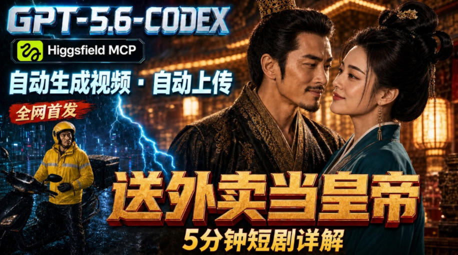 （19540期）GPT-5.6 Codex+Higgsfield MCP：一条指令生成5分钟短剧并自动上传YouTube（油管）-翌晨科技网