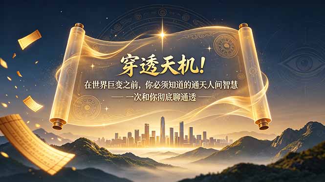 （19063期）付费文章：穿透天机！在世界巨变之前，你必须知道的通天人间智慧 一次和你彻底聊通透-翌晨科技网