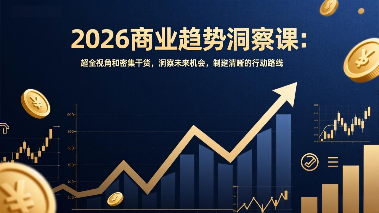 （17329期）2026商业趋势洞察课：超全视角和密集干货，洞察未来机会，制定清晰的行动路线-翌晨科技网