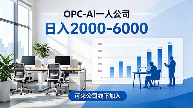 （18809期）2026创业新风口—OPC一人公司模式震撼首发！日收益2000-6000+，项目绿色长久，安全稳健，合...-翌晨科技网