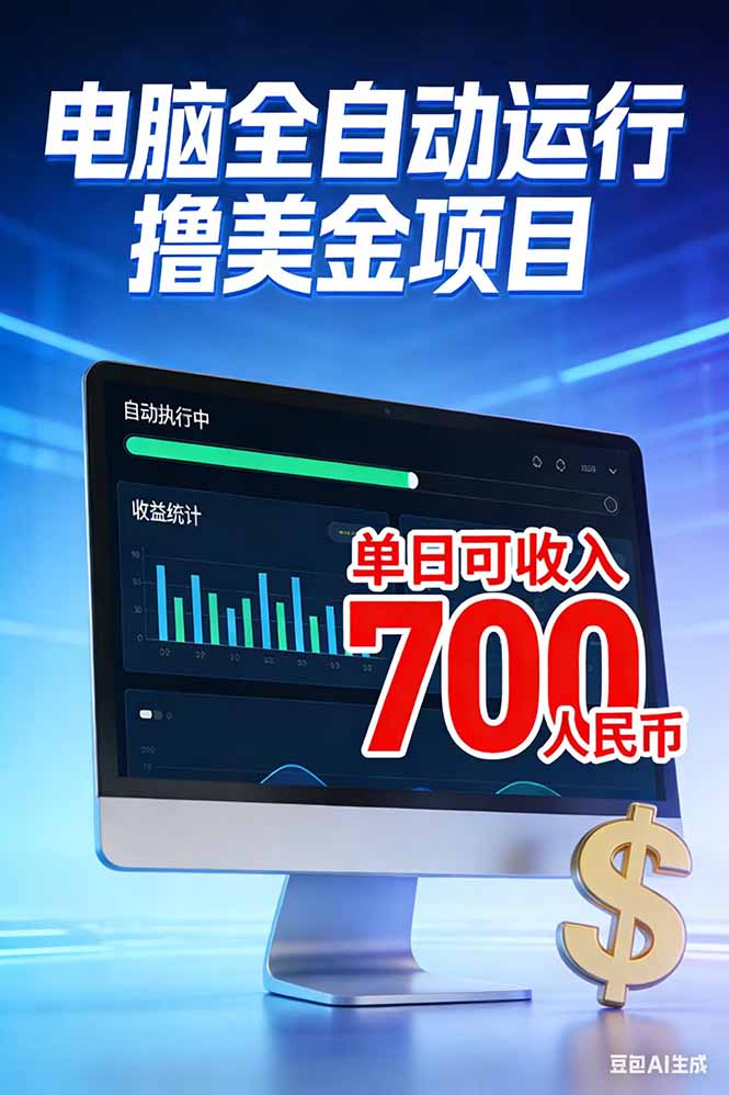 （17169期）2026年电脑全自动赚美金项目，单电脑日收益700+-翌晨科技网