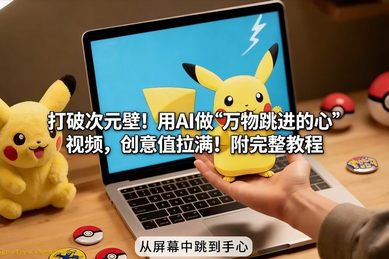 打破次元壁！用AI做【万物跳进手心】视频，创意值拉满！附完整教程-翌晨科技网