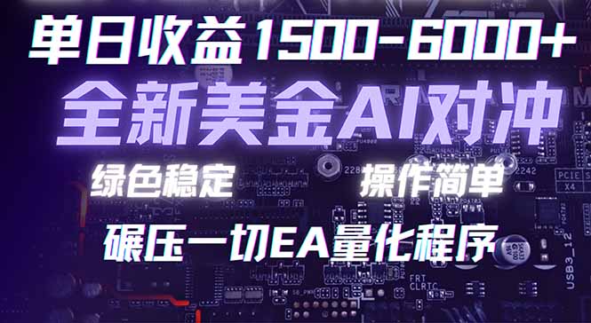 （17543期）2026 全新美金对冲项目，不套平台赠金，不封号，纯算法对冲，日入 1500-6000+-翌晨科技网