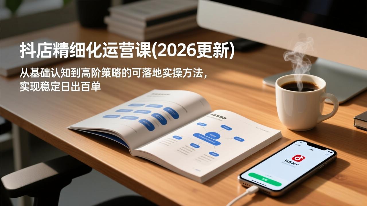 （18842期）抖店精细化运营课(更新6月)，从基础认知到高阶策略的可落地实操方法，实现稳定日出百单-翌晨科技网