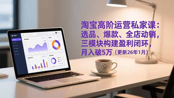 （17080期）淘宝高阶运营私家课：选品、爆款、全店动销，三模块构建盈利闭环，月入破5万（更新26年1月）-翌晨科技网