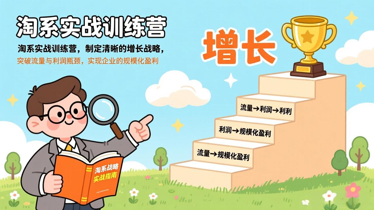 （17325期）淘系实战训练营(更新)，制定清晰的增长战略，突破流量与利润瓶颈，实现企业的规模化盈利-翌晨科技网