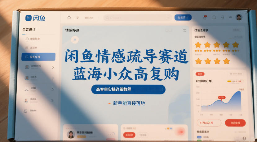 闲鱼情感疏导赛道，蓝海小众高复购，高客单实操详细教程，新手能直接落地-翌晨科技网