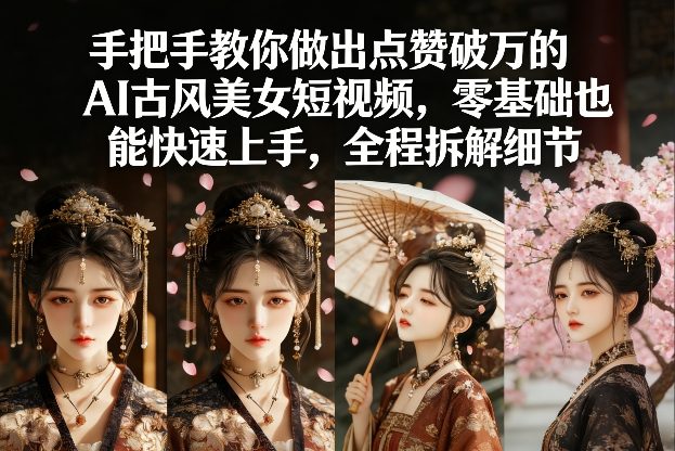 手把手教你做出点赞破万的AI古风美女短视频，零基础也能快速上手，全程拆解细节-翌晨科技网