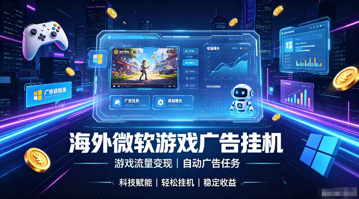海外游戏广告自动挂G，轻资产海外副业风口，单设备稳定产出500+【揭秘】-翌晨科技网