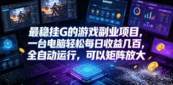 AI游戏全自动挂机项目，单号日入100左右，可矩阵放大！-翌晨科技网