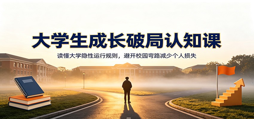 大学生成长破局认知课：读懂大学隐性运行规则，避开校园弯路减少个人损失-翌晨科技网