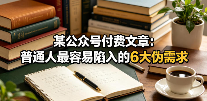 某公众号付费文章：普通人最容易陷入的6大伪需求-翌晨科技网