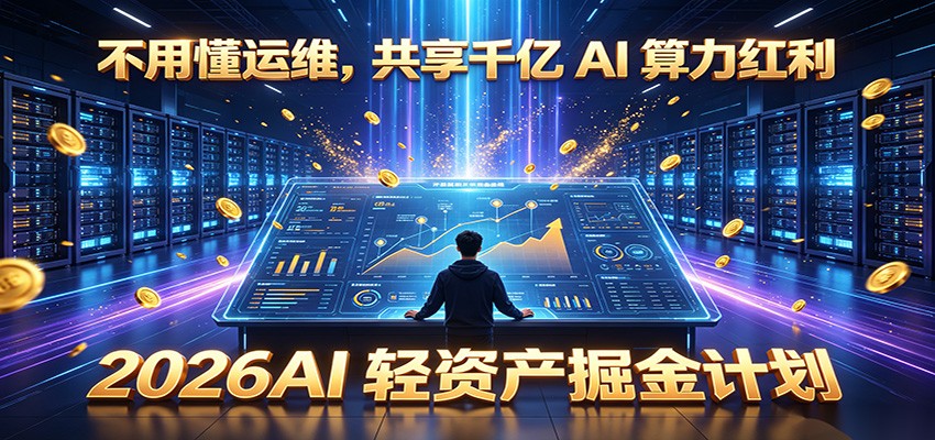 不用懂运维，共享千亿 AI 算力红利，2026AI 轻资产掘金计划-翌晨科技网