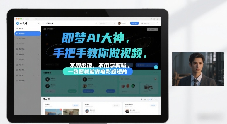 即梦AI大神手把手教你做视频，不用出镜、不用学剪辑，一张图就能变电影感短片-翌晨科技网