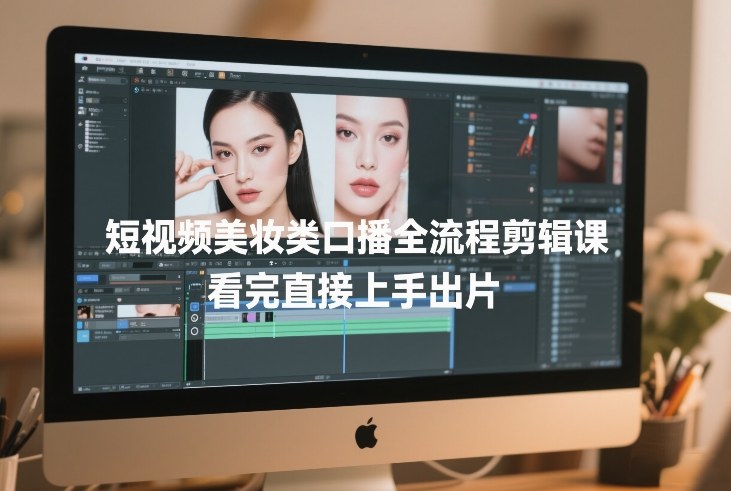 短视频美妆类口播全流程剪辑课，看完直接上手出片-翌晨科技网