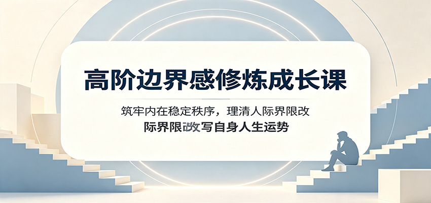 高阶边界感修炼成长课：筑牢内在稳定秩序，理清人际界限改写自身人生运势-翌晨科技网