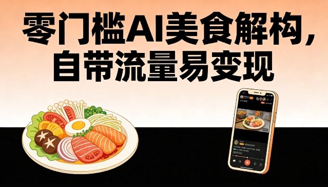 零门槛AI美食解构，自带流量易变现-翌晨科技网