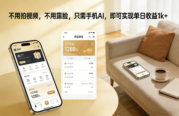 不用拍视频，不用露脸，只需手机AI，即可实现单日收益1k+【揭秘】-翌晨科技网