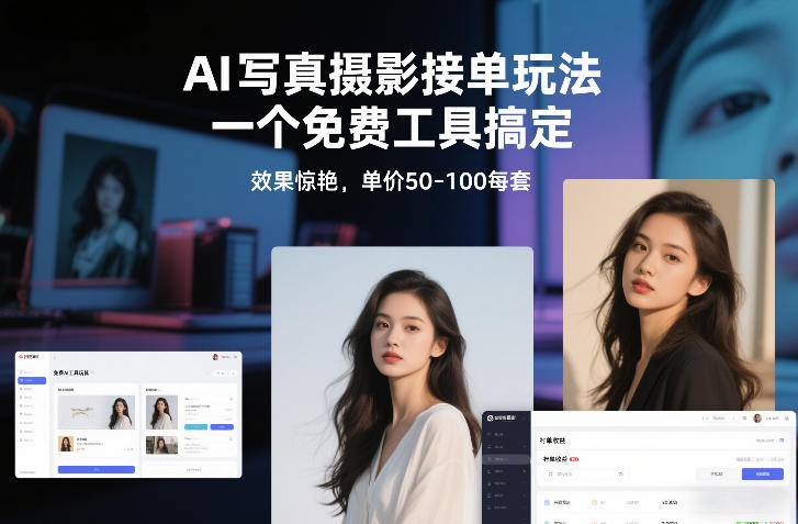 AI写真摄影接单玩法,一个免费工具搞定,效果惊艳,单价50-100每套-翌晨科技网