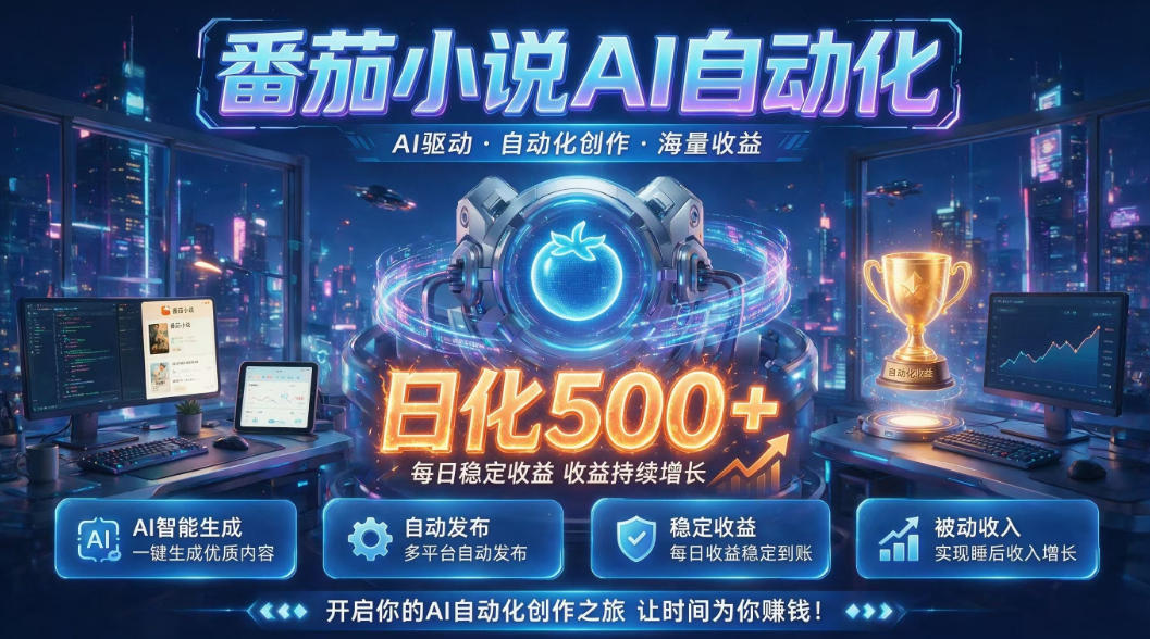 小白可做番茄AI，居家轻创业，每日稳赚500➕，普通人低门槛轻松线上增收【揭秘】-翌晨科技网