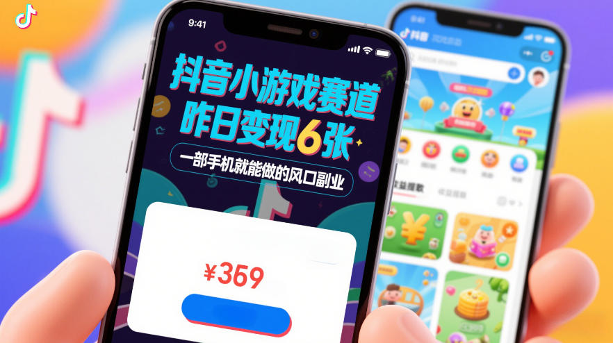 抖音小游戏赛道，昨日变现600+，零基础一部手机就能做的风口副业【揭秘】-翌晨科技网
